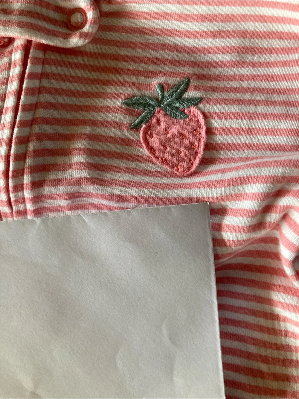 Girls Carter’s pink strawberry footed pajamas size 2T